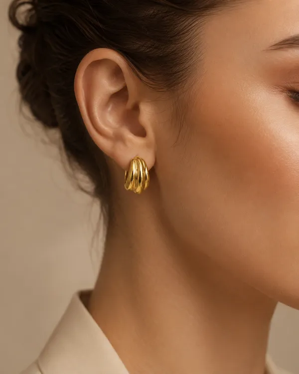 Gold-Toned_Ridged_Huggie_Hoop_Earrings_for_Women