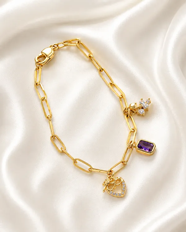 Gold_Plated_Chain_Bracelet_With_Gemstone_Charm_Pendants_For_Women