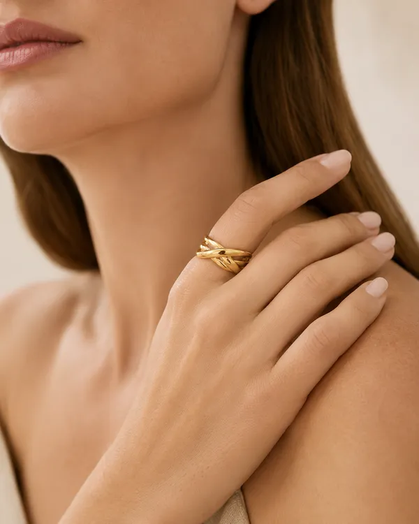 Gold_Tone_Interlocking_Band_Ring_for_Women