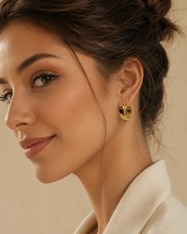 Gold_Chunky_Heart_Hoop_Earrings_for_Women
