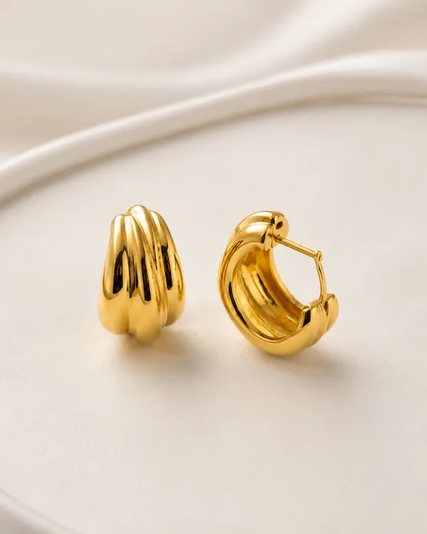 Gold-Toned_Ridged_Huggie_Hoop_Earrings_for_Women
