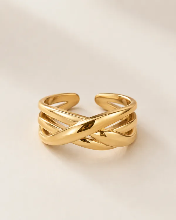 Gold_Tone_Interlocking_Band_Ring_for_Women