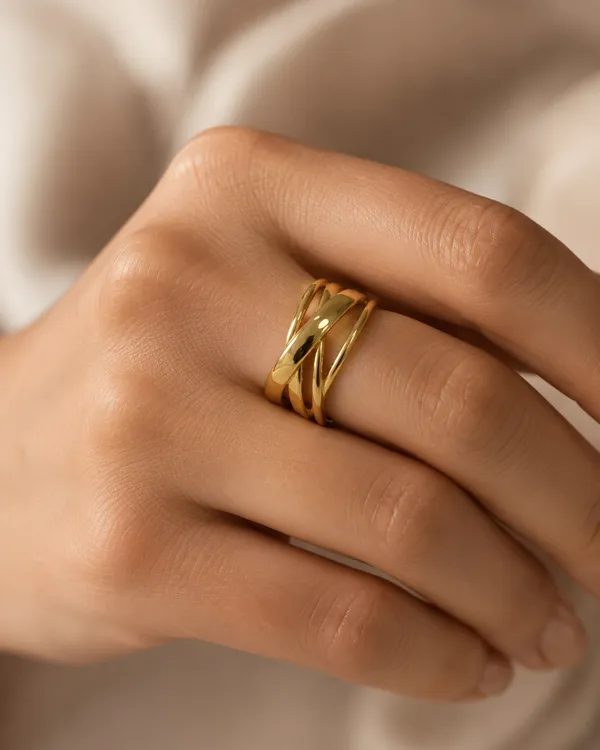 Gold_Tone_Interlocking_Band_Ring_for_Women