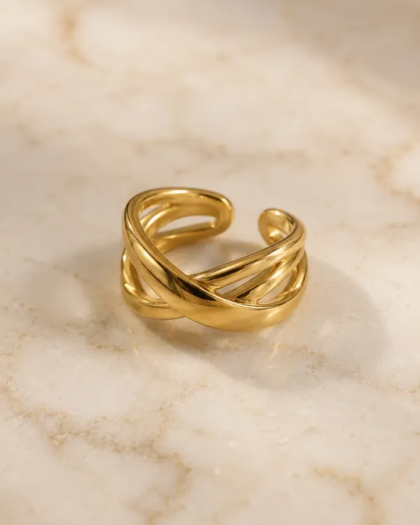 Gold_Tone_Interlocking_Band_Ring_for_Women