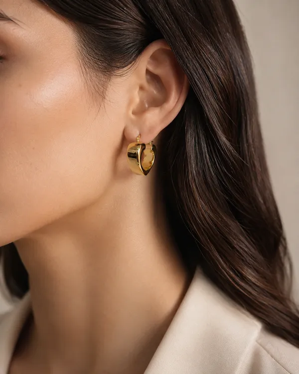 Gold_Chunky_Heart_Hoop_Earrings_for_Women