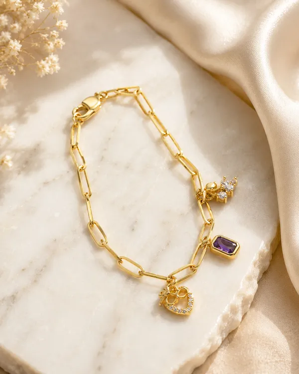 Gold_Plated_Chain_Bracelet_With_Gemstone_Charm_Pendants_For_Women