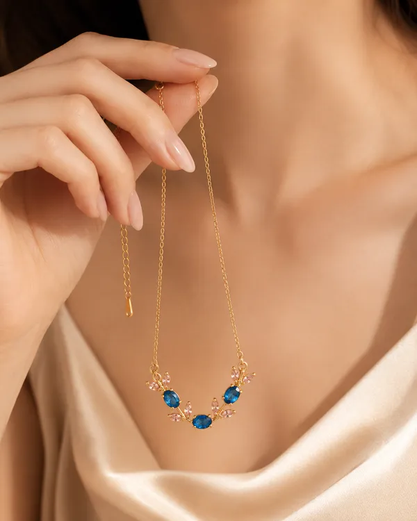 Gold_Tone_Blue_Crystal_Delicate_Chain_Necklace_for_Women