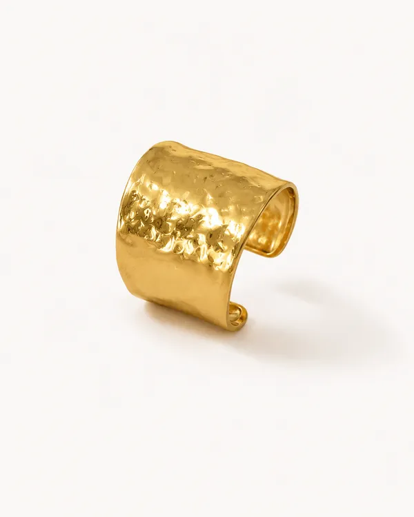 Gold_Hammered_Textured_Wide_Band_Statement_Ring_for_Women