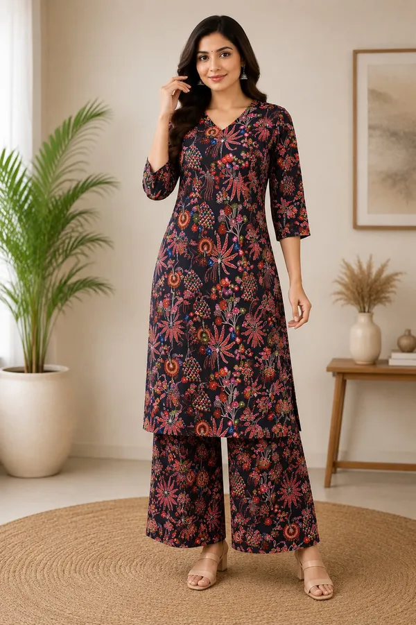 Black_Floral_Print_Kurta_and_Palazzo_Set_for_Women