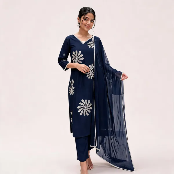 Navy_Blue_Floral_Embroidered_Kurta_Set_with_Dupatta_for_Women