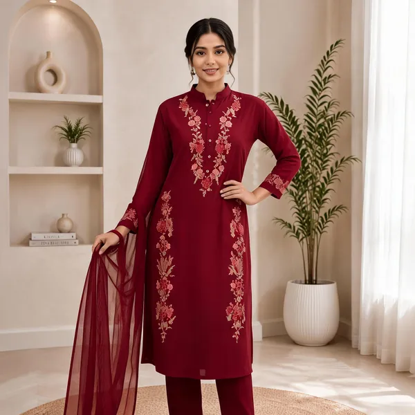 Maroon_Embroidered_Straight_Kurta_Set_with_Dupatta_for_Women