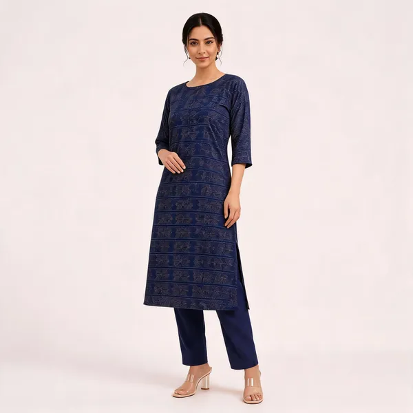 Navy_Blue_Cotton_Straight_Kurta_With_Pants_For_Women