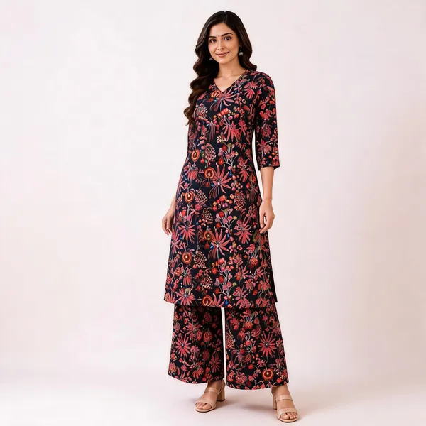 Black_Floral_Print_Kurta_and_Palazzo_Set_for_Women