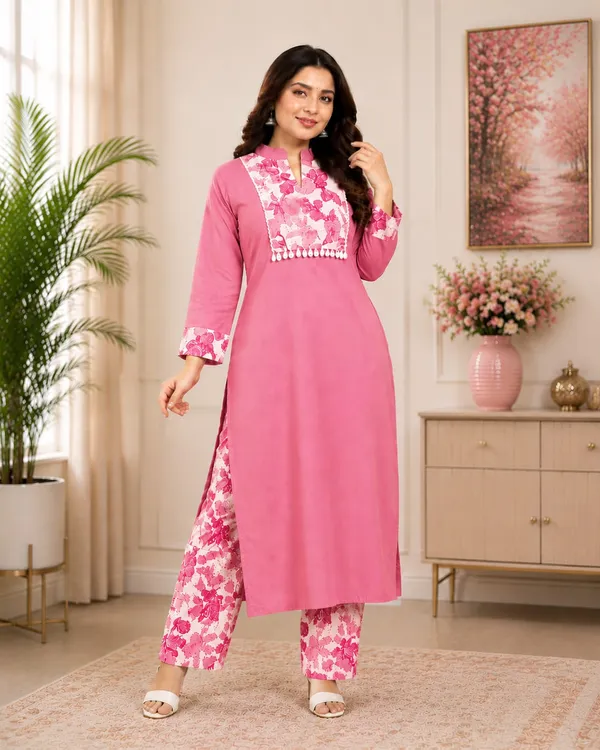 Pink_Floral_Embroidered_Kurta_with_Printed_Palazzo_Set_for_Women
