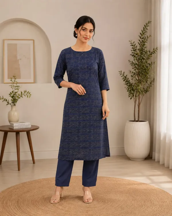 Navy_Blue_Cotton_Straight_Kurta_With_Pants_For_Women