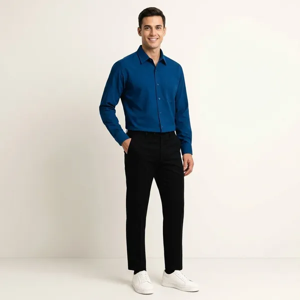 Navy_Black_And_White_Cotton_Regular_Fit_Shirt_Pant_Shoes_Set_For_Men