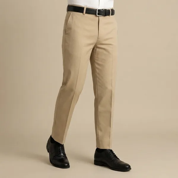 White_Beige_And_Black_Cotton_Regular_Fit_Shirt_Pant_Shoes_Set_For_Men