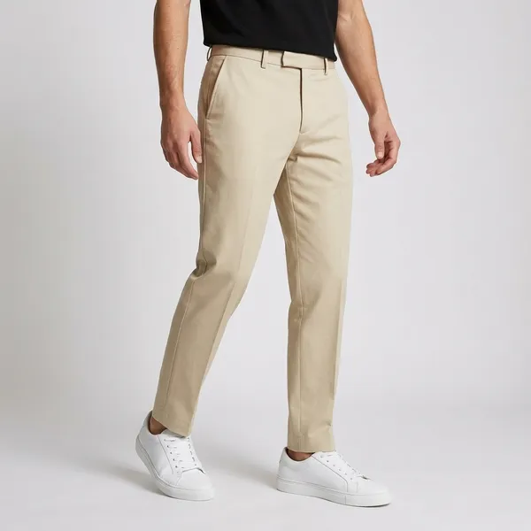 Black_Beige_And_White_Cotton_Blend_T-Shirt_Pant_And_Pu_Leather_Shoes_Set_For_Men