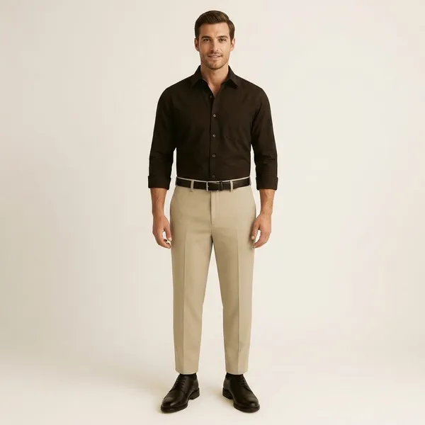 Black_And_Beige_Cotton_Blend_Regular_Fit_Shirt_Pant_Shoes_Set_For_Men