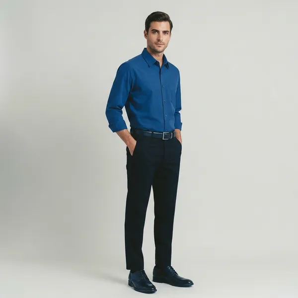 Navy_And_Black_Cotton_Blend_Regular_Fit_Shirt_Pant_Shoes_Set_For_Men