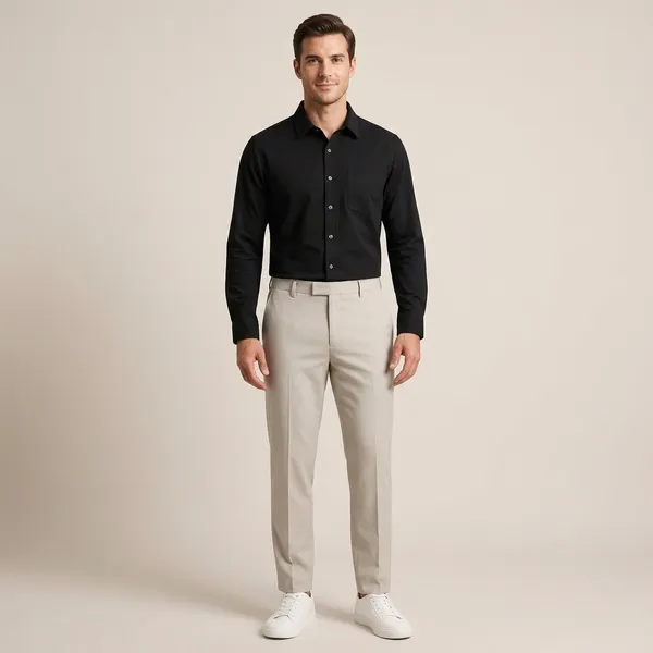 Black_Off_White_And_White_Cotton_Blend_Regular_Fit_Shirt_Pant_Shoes_Set_For_Men