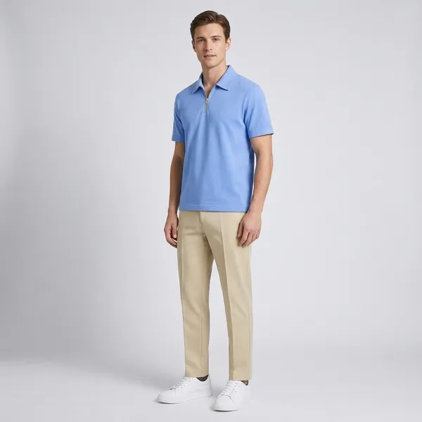 Blue_Beige_And_White_Cotton_Blend_Regular_Fit_T-Shirt_Pant_Shoes_Set_For_Men