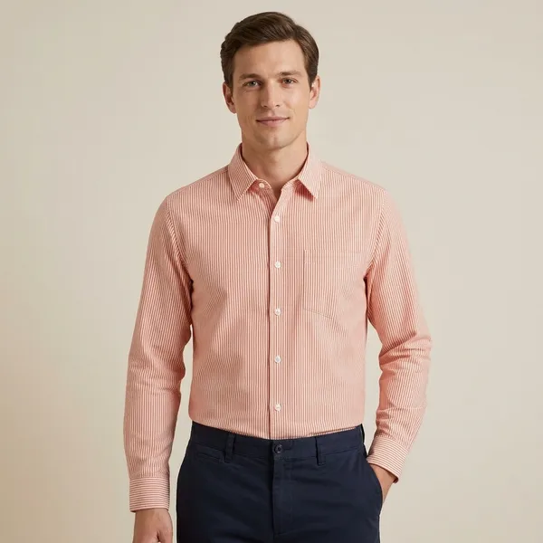 Peach_Cotton_Striped_Regular_Fit_Shirt_For_Men