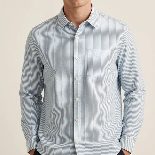 Sky_Blue_Cotton_Striped_Shirt_For_Men