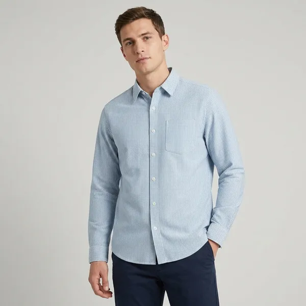 Sky_Blue_Cotton_Striped_Shirt_For_Men