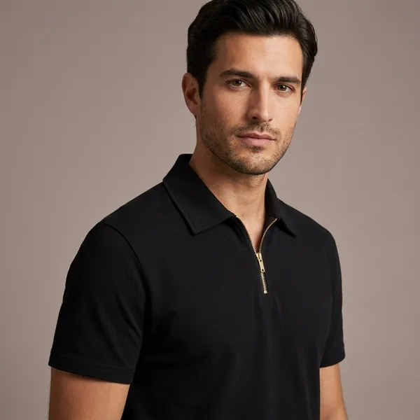 Black_Cotton_Blend_Regular_Fit_T-Shirt_For_Men