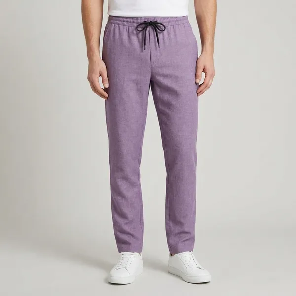 Purple_Linen_Blend_Regular_Fit_Pant_For_Men