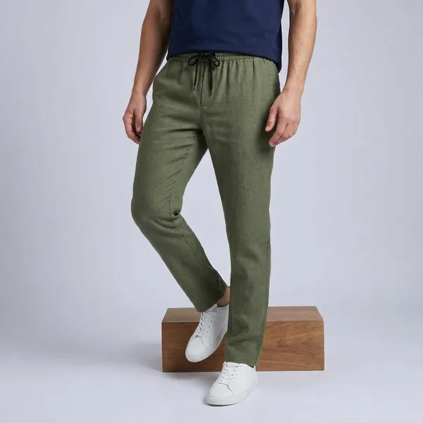 Olive_Green_Linen_Blend_Regular_Fit_Pant_For_Men