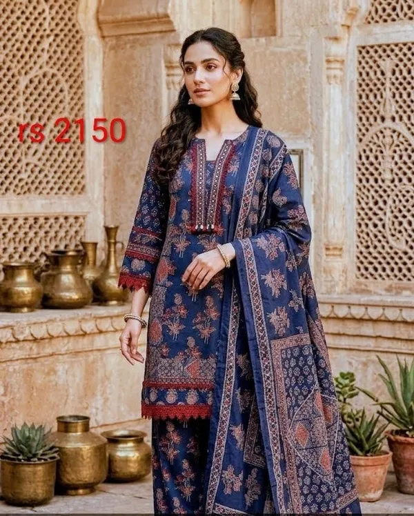 Navy_Blue_Cotton_Printed_Straight_Kurta_Palazzo_Set_For_Women