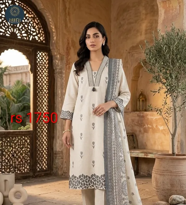 Off_White_Cotton_Embroidered_Straight_Kurta_Set_With_Dupatta_For_Women