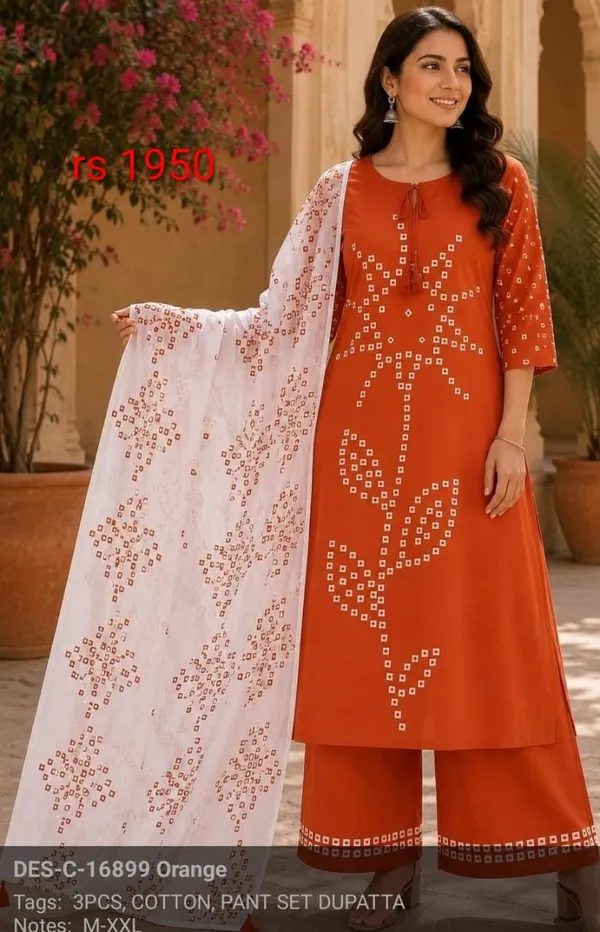 Orange_Cotton_Mirror_Work_Kurta_Palazzo_Dupatta_Set_For_Women
