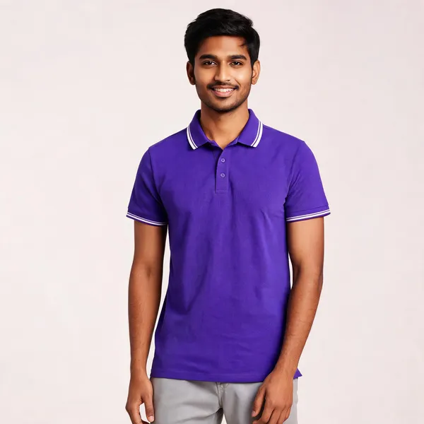 Pctc_Purple_Polo_T-Shirt_With_White_Tipping_For_Men