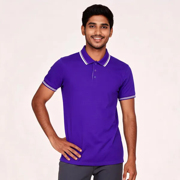 Pctc_Purple_Polo_T-Shirt_With_White_Tipping_For_Men