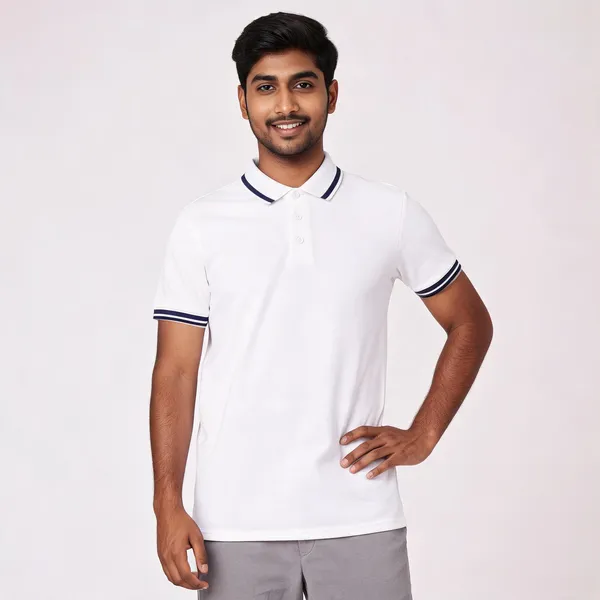 Pctc_White_Polo_Shirt_With_Navy_Tipping_For_Men