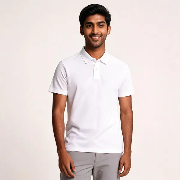 Pctc_White_Polo_Collar_T-Shirt_For_Men