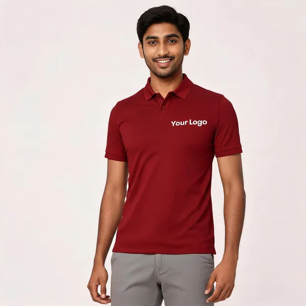 Pctc_Maroon_Polo_Collar_T-Shirt_With_Custom_Logo_Placement