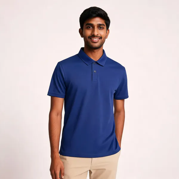 Pctc_Navy_Blue_Solid_Polo_T-Shirt_For_Men