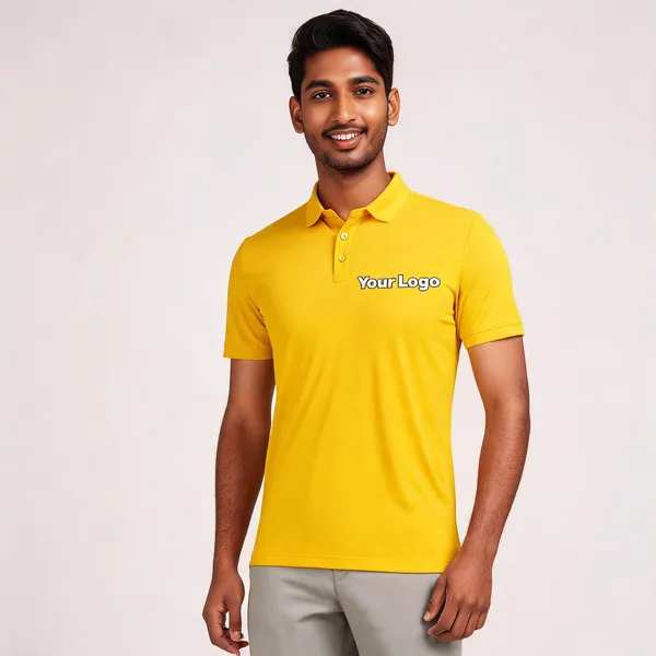 Pctc_Yellow_Polo_T-Shirt_With_Logo_Customization