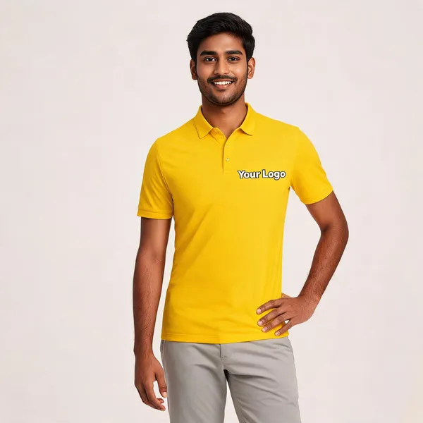 Pctc_Yellow_Polo_T-Shirt_With_Logo_Customization