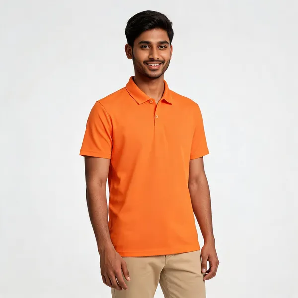 Pctc_Orange_Solid_Polo_T-Shirt_For_Men