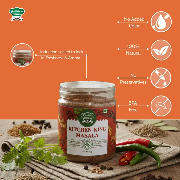 Kitchen_King_Masala_100_Gm_Natural_Spice_Blend_And_Tej_Kashmiri_Red_Chilli_Powder_200Gm_Combo_Set