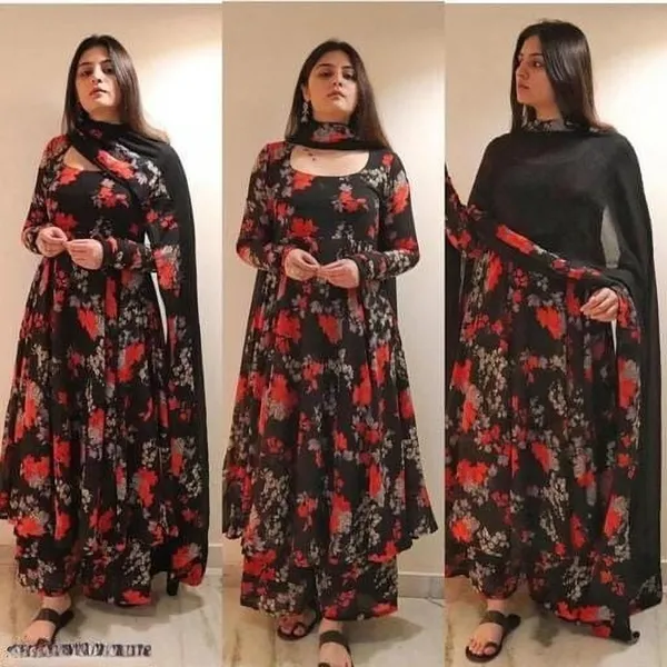 Black_Kurta_Set80%_Cotton,_20%_Silk_For_Women