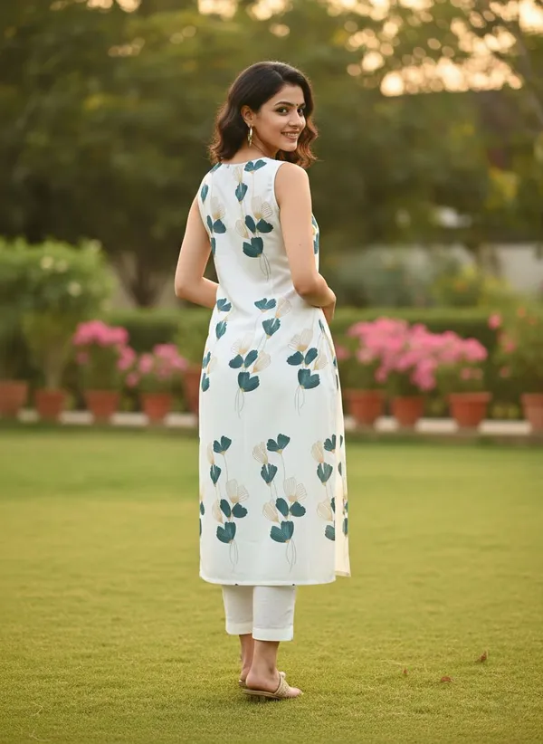 White_Kurta80%_Cotton,_20%_Silk_For_Women