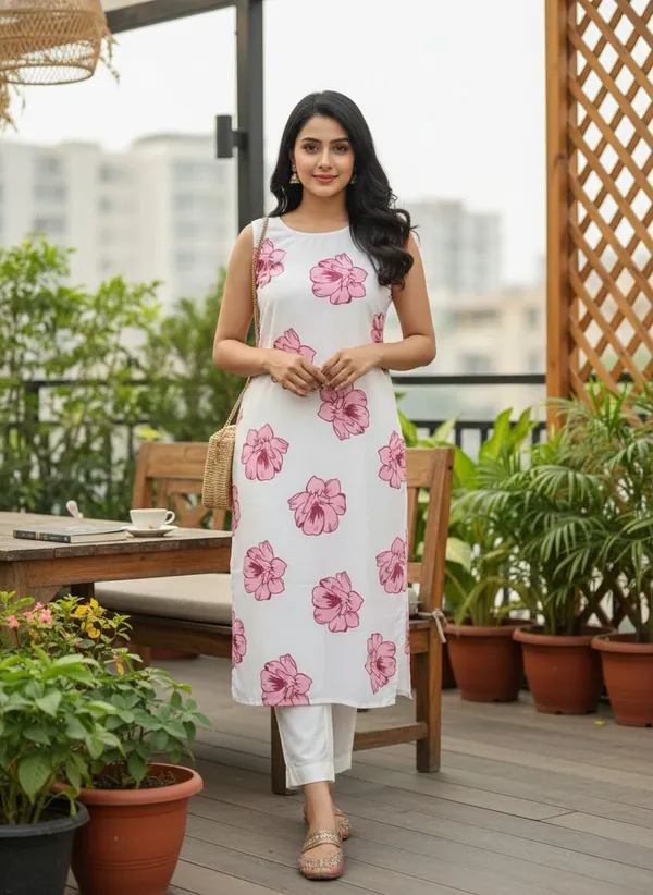 Pink_Kurta80%_Cotton,_20%_Silk_For_Women