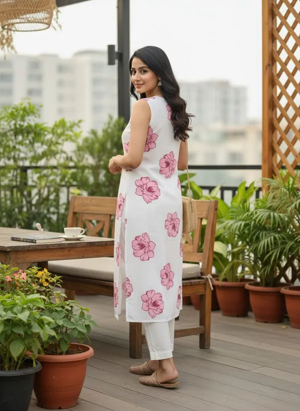 Pink_Kurta80%_Cotton,_20%_Silk_For_Women