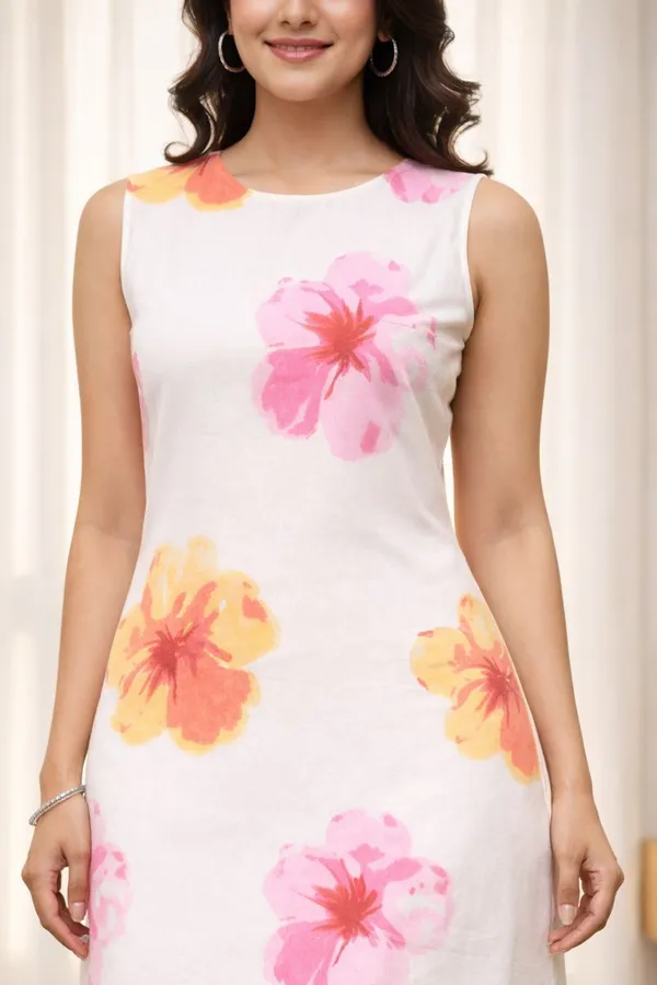 White_Kurta80%_Cotton,_20%_Silk_For_Women